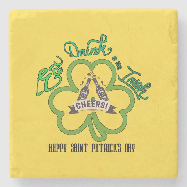 Mikitiez grönt hade tur Saint patrick's day irishö Stenunderlägg (Framsidan)