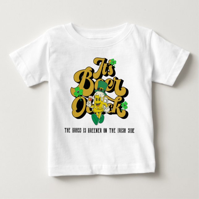 Mikitiez grönt hade tur Saint patrick's day irishö T Shirt (Framsida)
