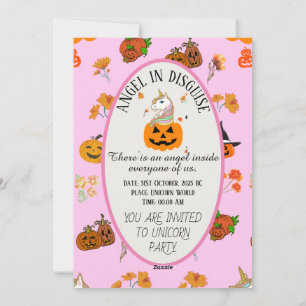 Mikitiez halloween enhörning kuslig oktober höst julkort