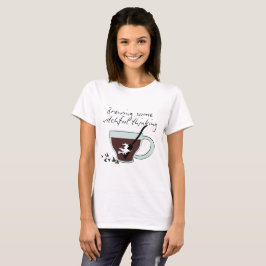 Mikitiez halloween espresso häxa kafé t shirt