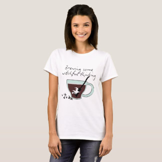 Mikitiez halloween espresso häxa kafé t shirt