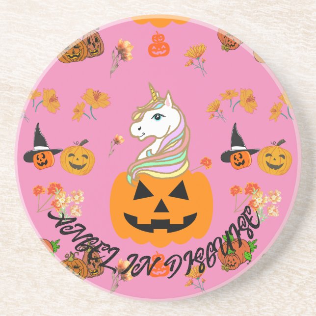 Mikitiez halloween unicorn-pooky oktober underlägg (Framsidan)