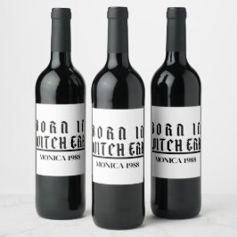 Mikitiez häxera halloween pooky hocus pocus vinflaska etikett