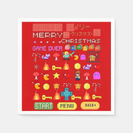 Mikitiez helgdag christmas videogame cutepenguin pappersservett