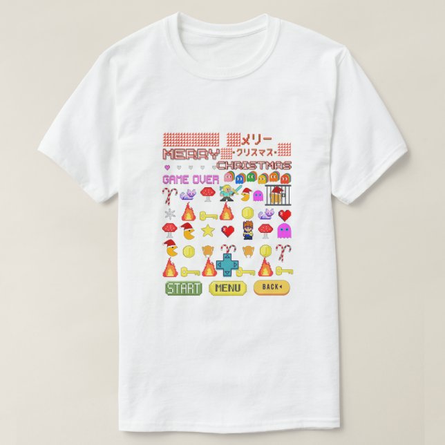 Mikitiez helgdag christmas videogame cutepenguin t shirt (Design framsida)