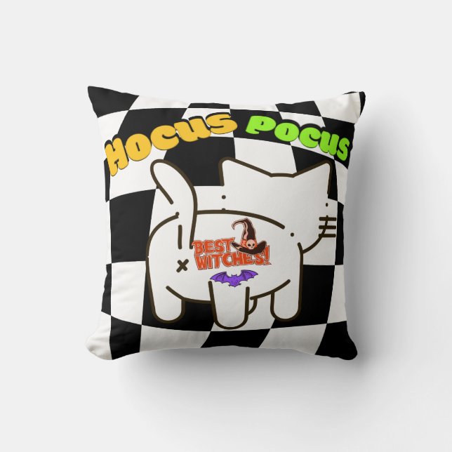Mikitiez hocus pocus fuuny cat halloween memes kudde (Framsida)