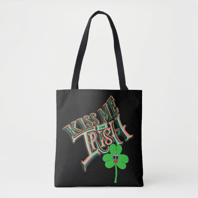 Mikitiez irish klöver grönt st.patrick har tur tygkasse (Framsida)