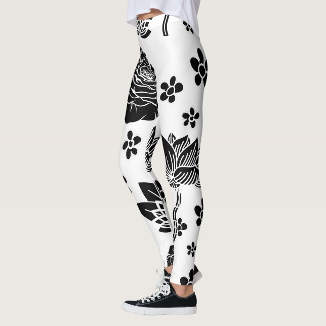 Mikitiez jordens dag naturomvandling, ro blomma leggings (Vänster)