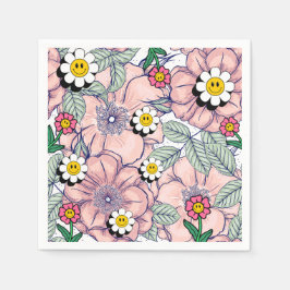 Mikitiez jordens dag naturomvandling, ro blomma pappersservett