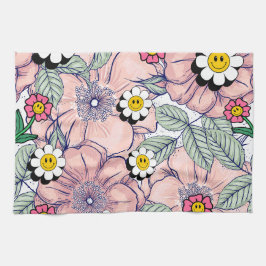 Mikitiez jordensdag natur självkärlek ros blomma kökshandduk