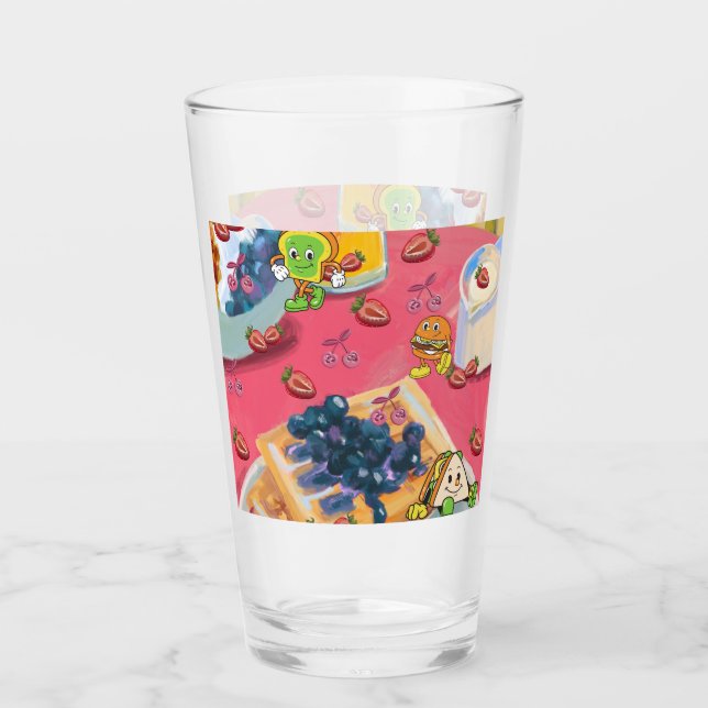 Mikitiez jordgubbsbär yogert usaflaggburger glaskopp (Framsida)