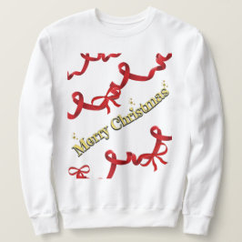 Mikitiez julband rödvit godisstav jul lång ärmad tröja