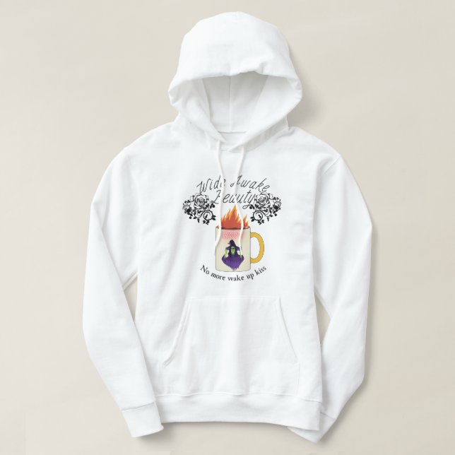 Mikitiez kaffe halloween häxskönhetprinsessan hoodie (Design framsida)