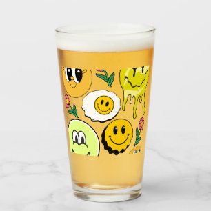 Mikitiez Kastkudde Smileyface gul trädgård Glaskopp