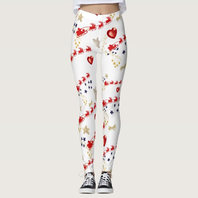 Mikitiez magic wish holiday christmas luxury leggings (Framsida)