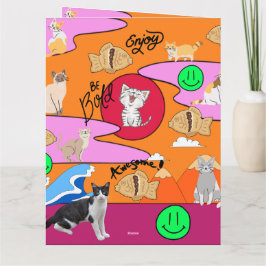 Mikitiez meow sommarkattstrand party kort