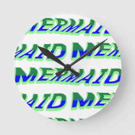 Mikitiez Oceanien sjöjungfru venus sea blue Rund Klocka