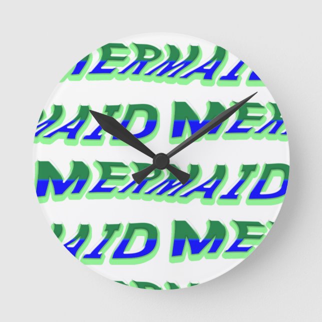 Mikitiez Oceanien sjöjungfru venus sea blue Rund Klocka (Framsida)