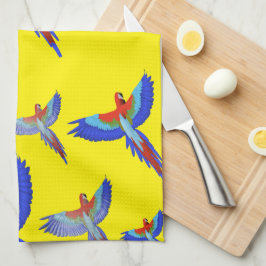 Mikitiez papegoja hawaii sommarsolnedgång strand v kökshandduk