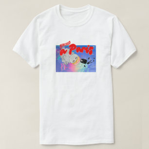 Mikitiez Paris Frankrike Macaron blur kostym tie T Shirt