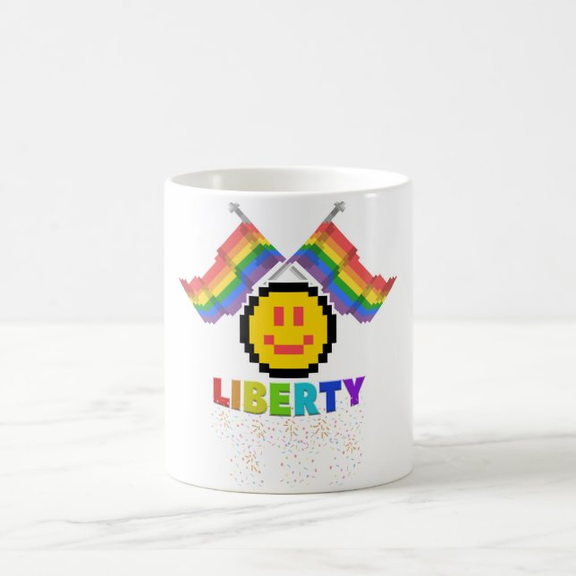 Mikitiez PE OS donut rainbow sport lgbtqia+ Kaffemugg (Center)