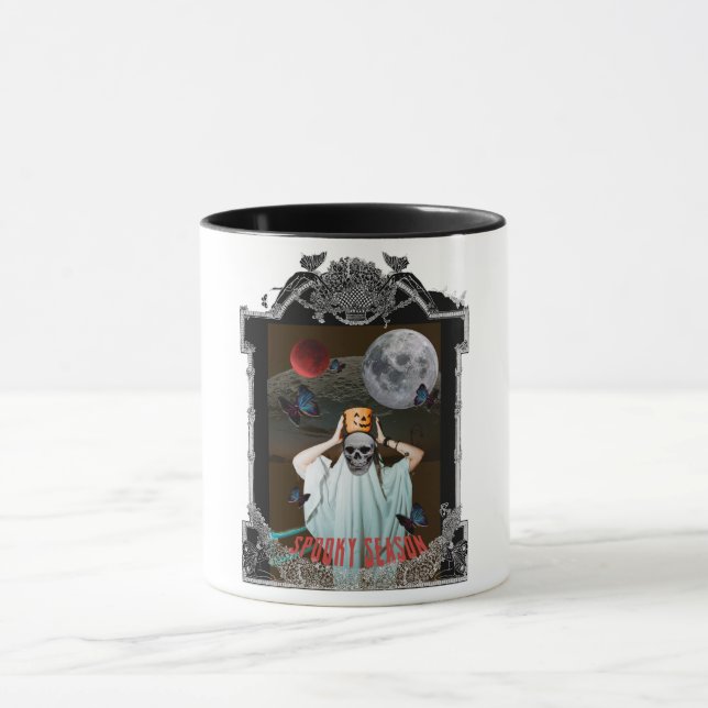 Mikitiez pooky vibes vintage gothic halloween mugg (Center)