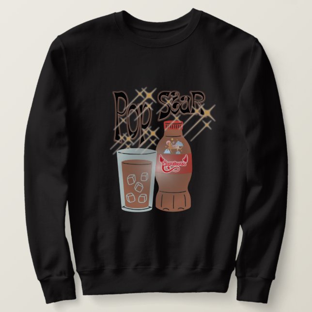 Mikitiez red capricorn cola pop star lång ärmad tröja (Design framsida)