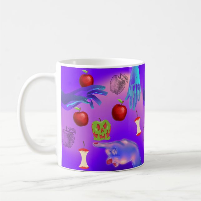 Mikitiez red skalle giftigt äpple vegan sommar kaffemugg (Vänster)