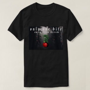 Mikitiez red skalle giftigt äpple vegan sommar t shirt
