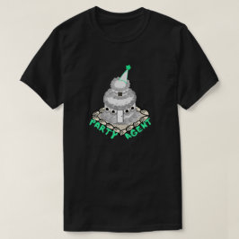 Mikitiez-redot med fyrverkeripjäser i party agent t shirt