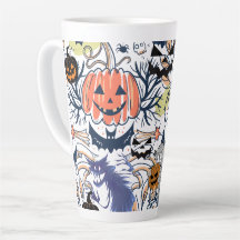 Mikitiez retro vintage halloween ghouls pumpkin