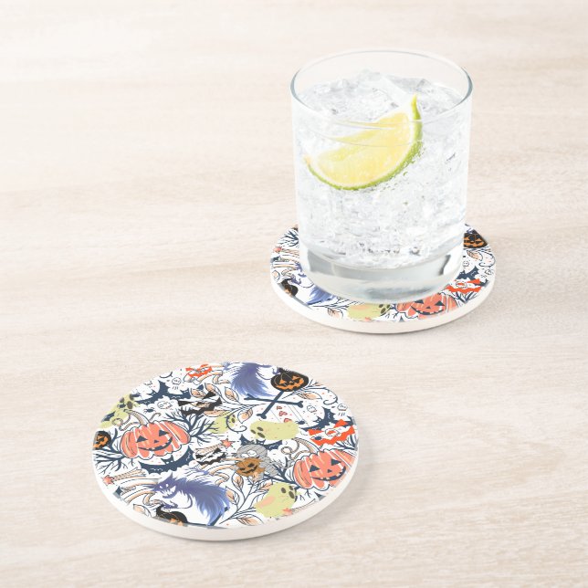 Mikitiez retro vintage halloween ghouls pumpkin underlägg (Sidan)