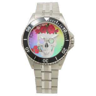 Mikitiez ro baroqueart rainbow sten armbandsur
