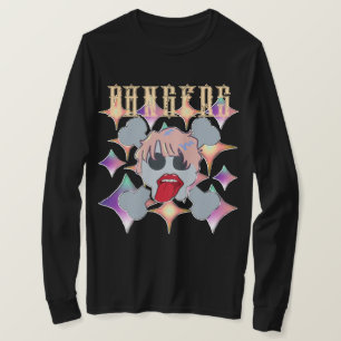 Mikitiez rockstjärna skallröd födelsedagspressning t shirt