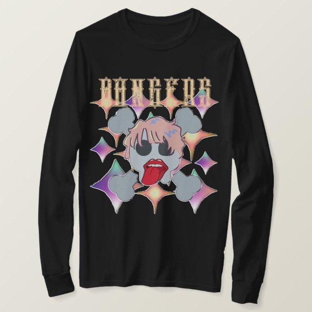 Mikitiez rockstjärna skallröd födelsedagspressning t shirt (Design framsida)