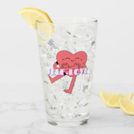 Mikitiez rosa hjärtselflove june gemini glaskopp