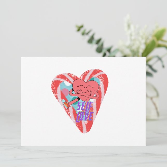 Mikitiez rosa hjärtselflove june gemini inbjudningar (Stående Fram)