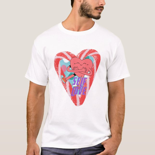 Mikitiez rosa hjärtselflove june gemini t shirt (Framsida)