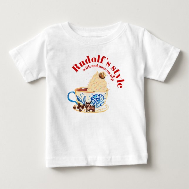 Mikitiez rudolf rednäs raindeer christmas cherry t shirt (Framsida)