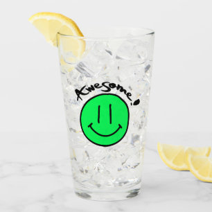 Mikitiez smiley face skolsommar vår grönt glaskopp