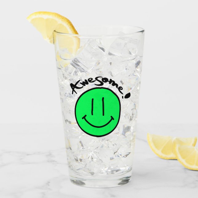 Mikitiez smiley face skolsommar vår grönt glaskopp (Framsida Ice)