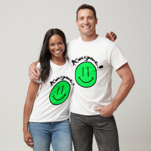 Mikitiez smiley face skolsommar vår grönt t shirt
