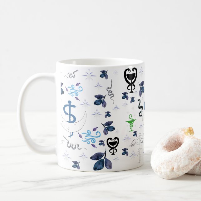 Mikitiez snake-snakeperson-trollmagi kaffemugg (Med munk)