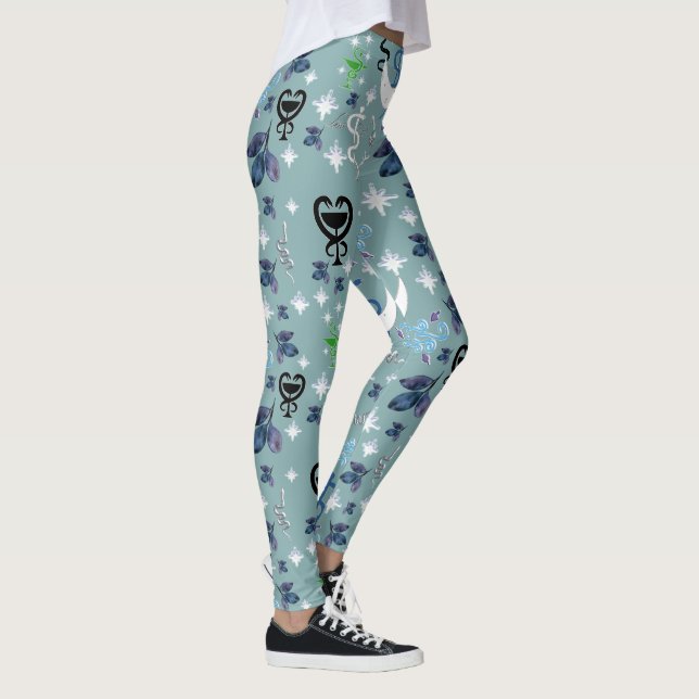 Mikitiez snake-snakeperson-trollmagi leggings (Höger)