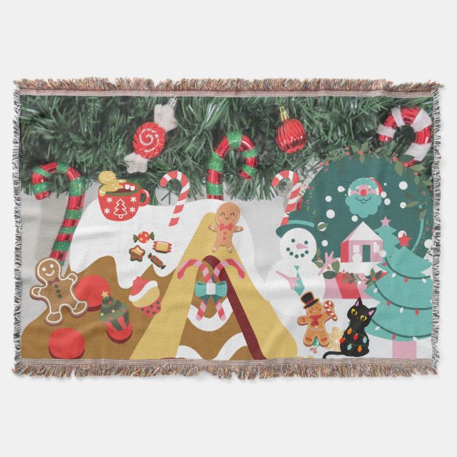 Mikitiez snögubbe vintage whitechristmas elf filt (Framsidan)