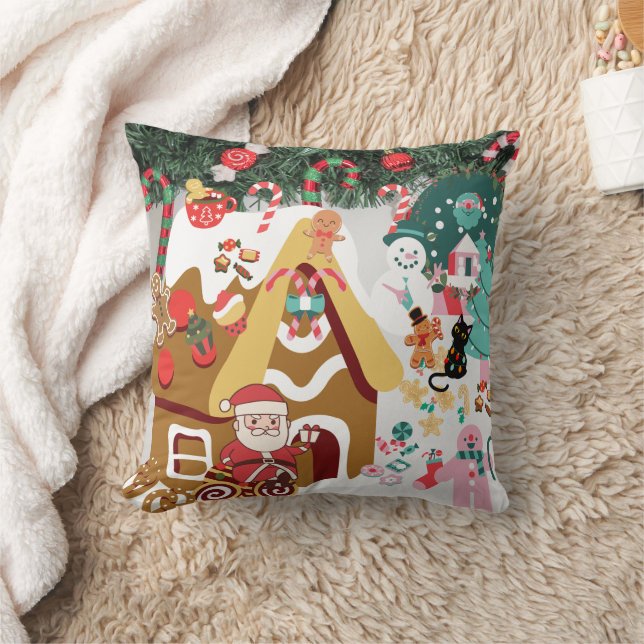 Mikitiez snögubbe vintage whitechristmas elf kudde (Filt)