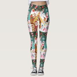 Mikitiez snögubbe vintage whitechristmas elf leggings