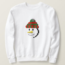 Mikitiez snömannen vinterundret pixleart lång ärmad tröja