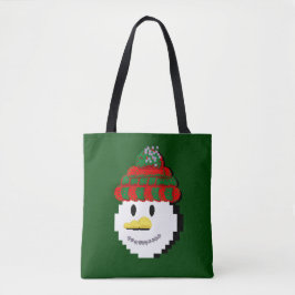 Mikitiez snömannen vinterundret pixleart tygkasse