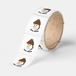 Mikitiez snowman winterwonderland pixleart  runt klistermärke